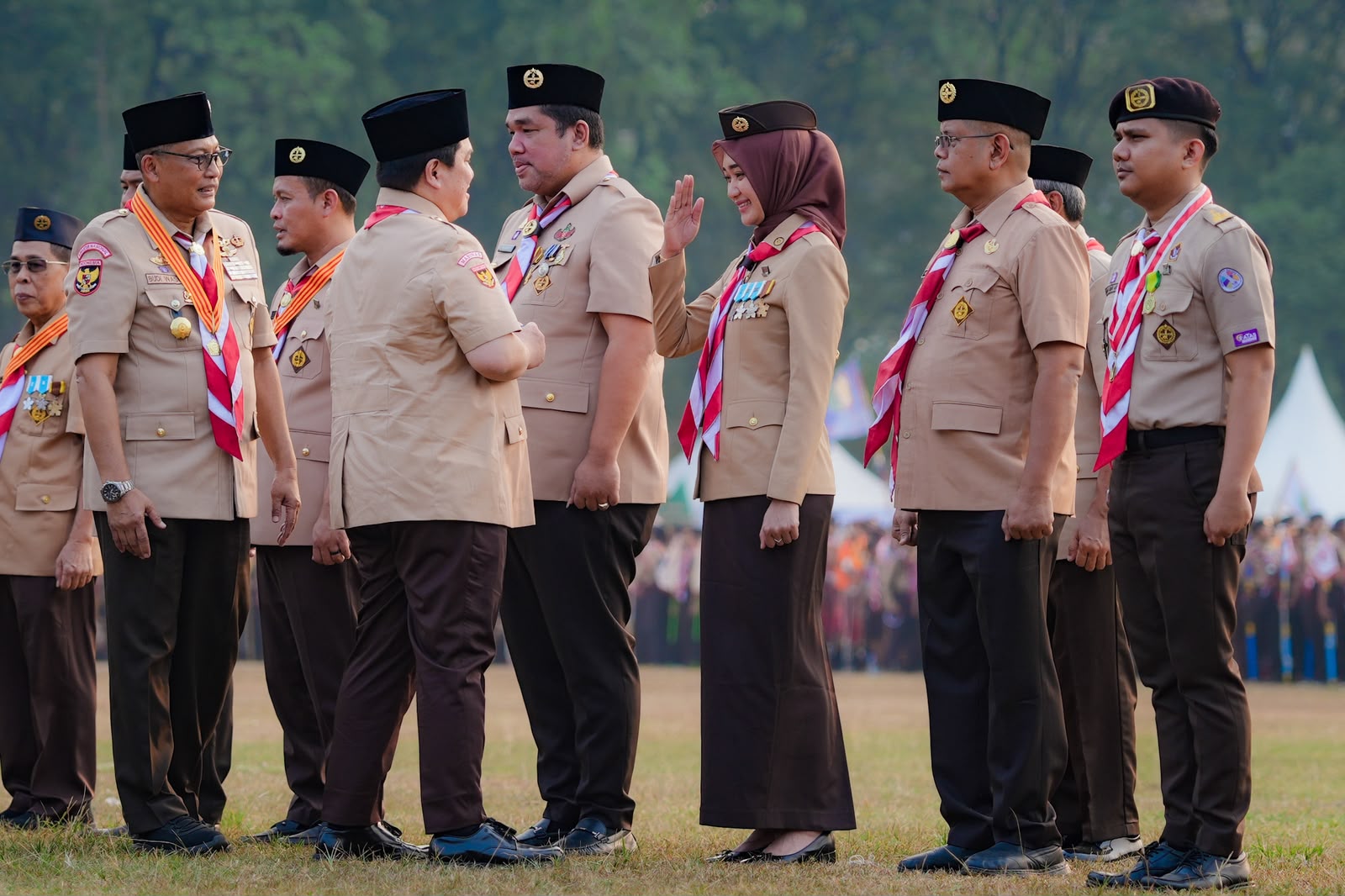 Wagub Jihan Terima Penghargaan Lencana Karya Bakti Pramuka Pada HUT Pramuka Ke-65 Tahun 2026